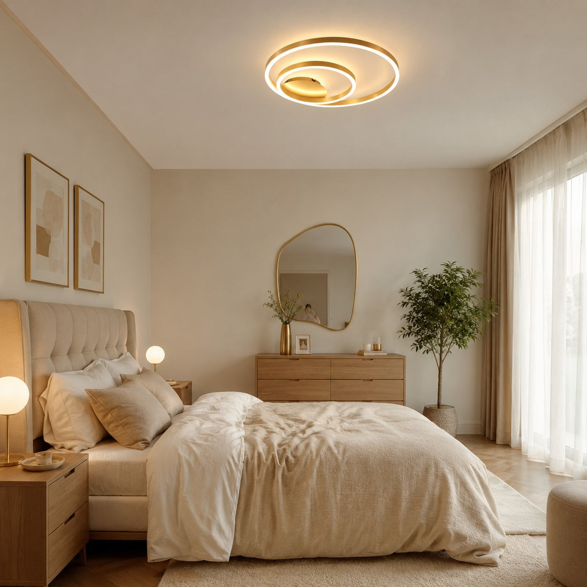 Lustre Chambre Anneaux - ambiance chambre