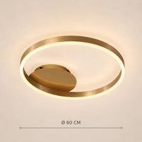 Lustre Chambre Anneaux Doree - dimensions 60 cm