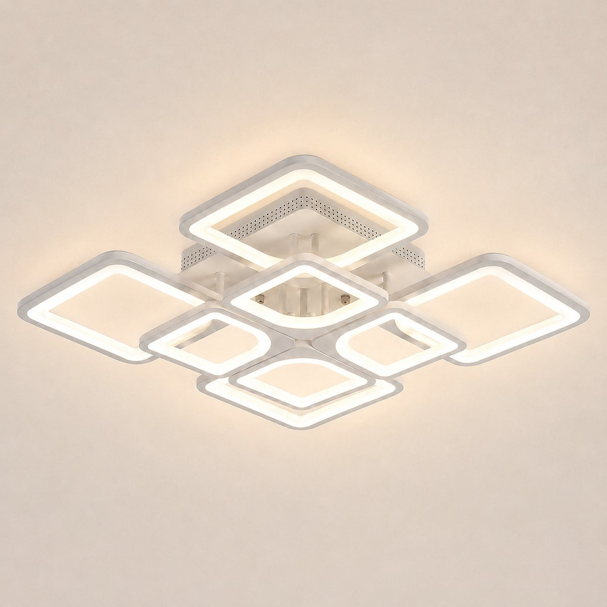 Lustre Moderne Carré Blanc - packshot