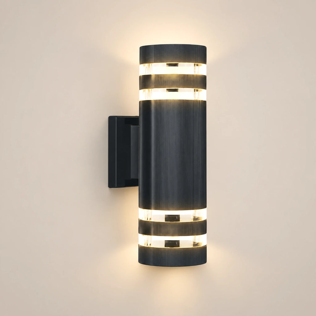 Lustre Extérieur Cylindrique Noir - packshot
