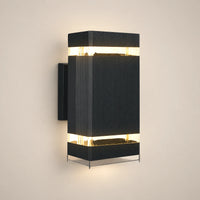 Lustre Extérieur Petit Rectangle Noir - packshot