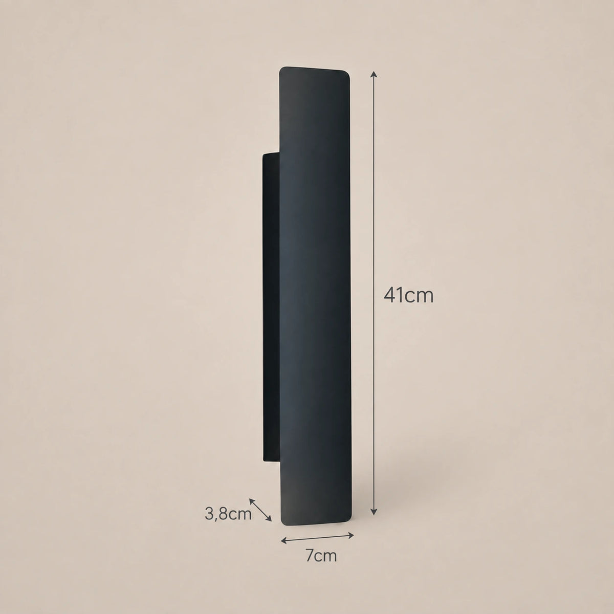 Lustre Extérieur Baton Noir - dimensions