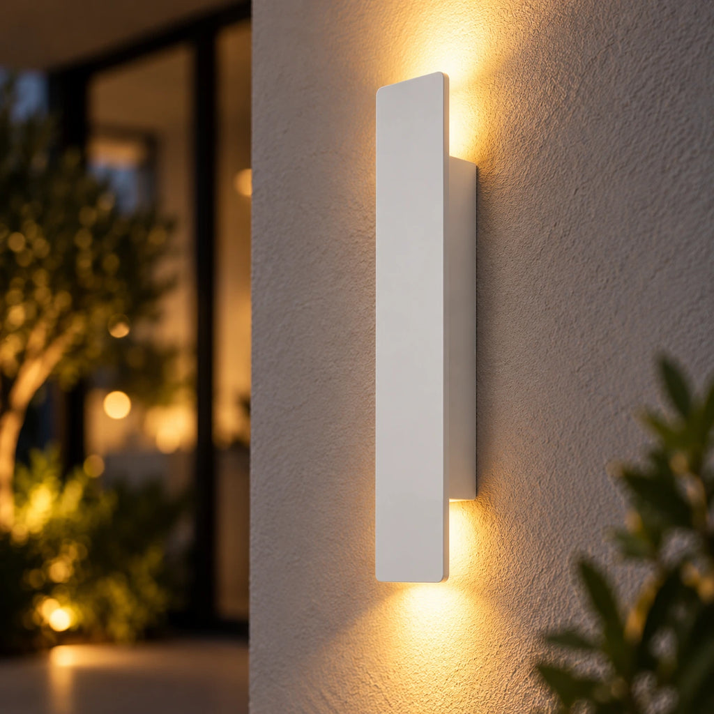 Lustre Extérieur Baton Blanc - zoom