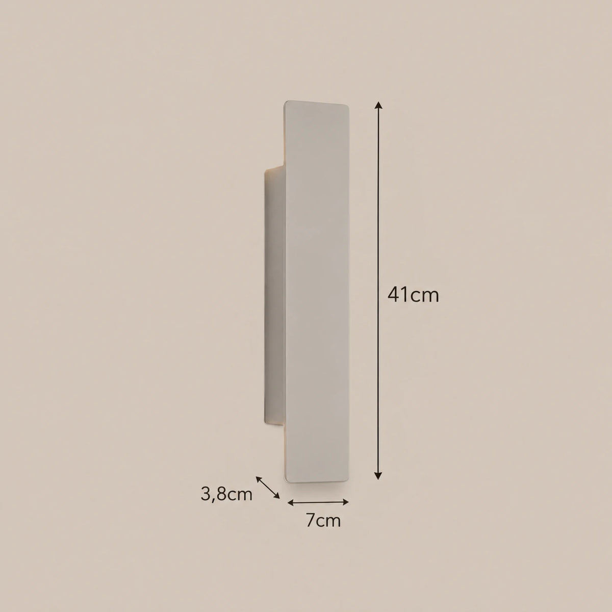 Lustre Extérieur Baton Blanc - dimensions
