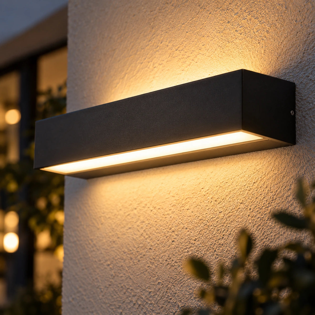 Lustre Extérieur Barre Noir - zoom