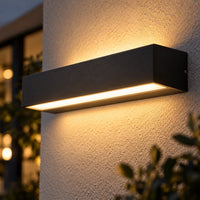 Lustre Extérieur Barre Noir - zoom