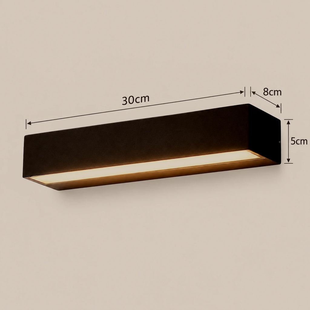 Lustre Extérieur Barre Noir - dimensions