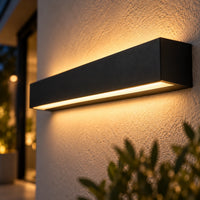 Lustre Extérieur Grande Barre Noir - zoom