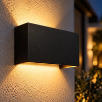 Lustre Extérieur Cube Noir - zoom
