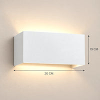 Lustre Extérieur Grand Cube Blanc - dimensions