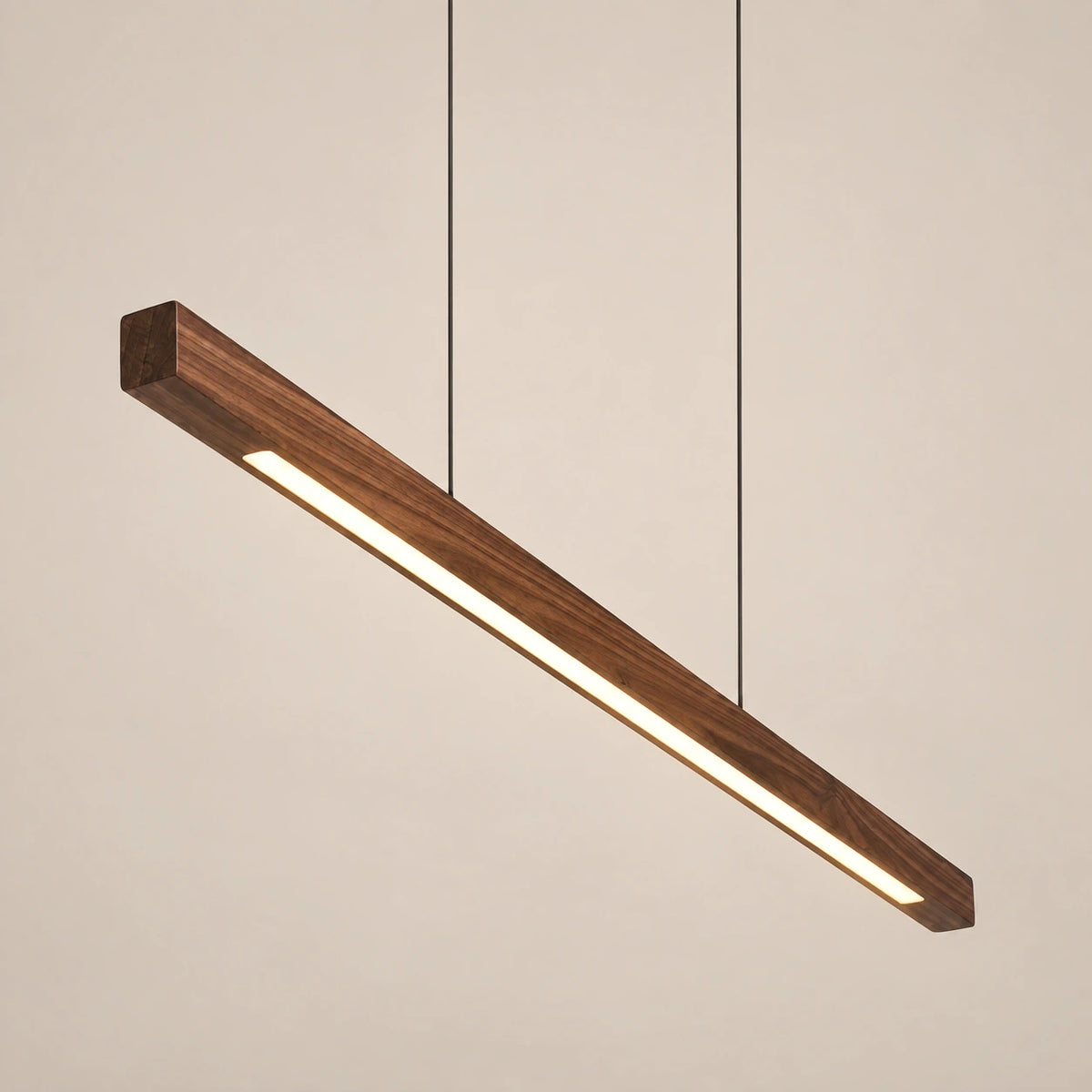Lustre Moderne Barre Bois - packshot