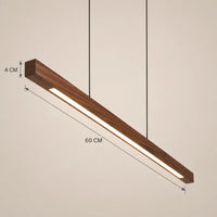 Lustre Moderne Barre Bois - dimensions