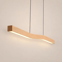 Lustre Moderne Courbe Bois claire - packshot