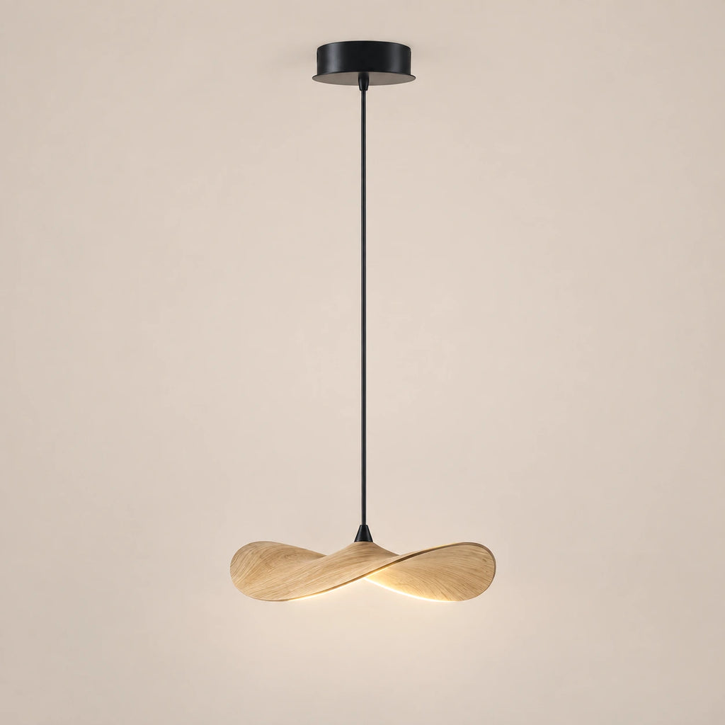 Lustre Bois Simple Feuille claire - packshot