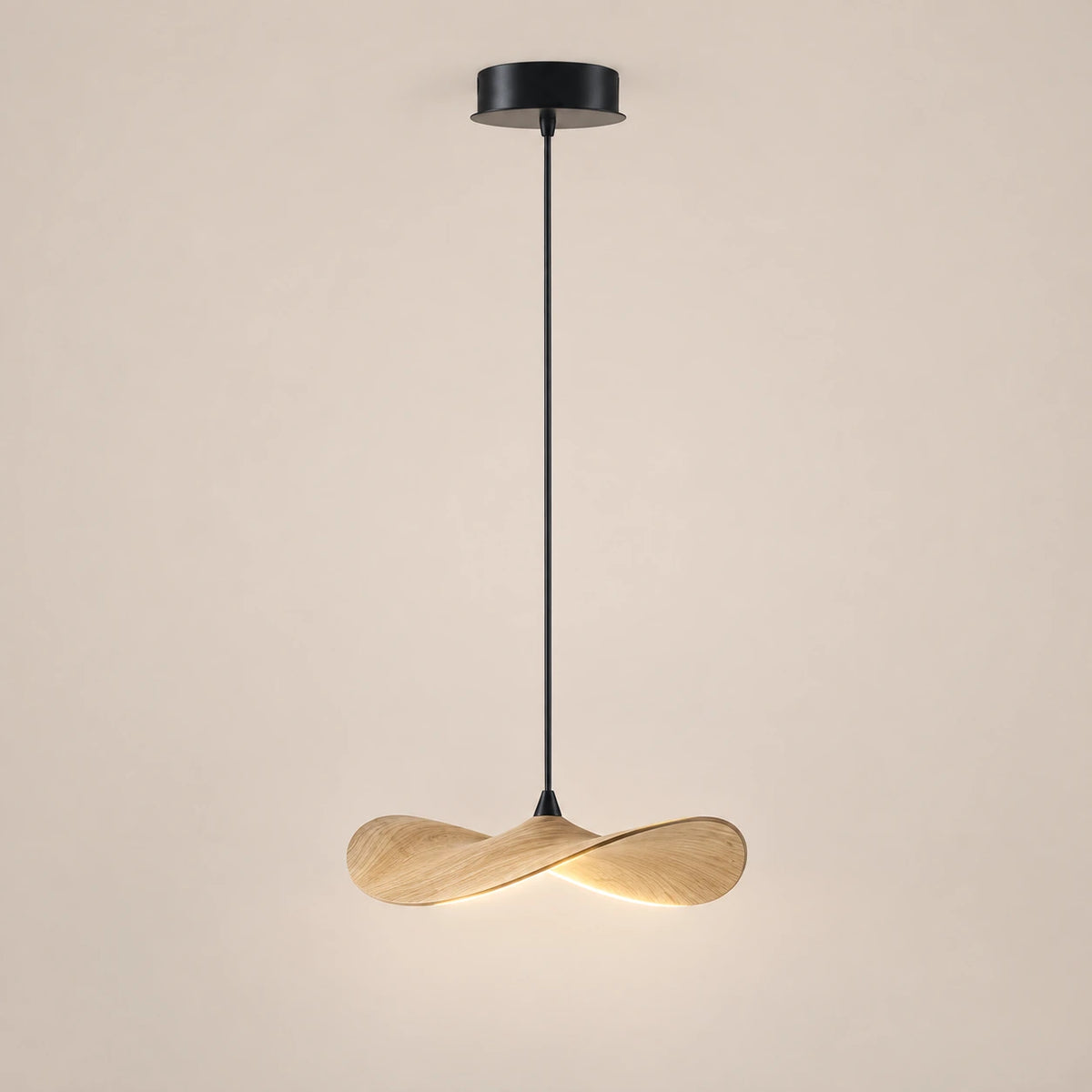 Lustre Bois Simple Feuille claire - packshot