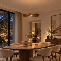 Lustre Bois Simple Feuille - ambiance