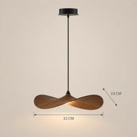 Lustre Bois Simple Feuille - dimensions
