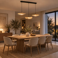 Lustre Bois 3 Feuilles claire - ambiance