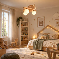 Lustre Enfant Avion Bois - ambiance