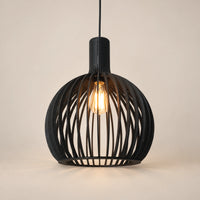 Lustre Bois Cloche Noir - packshot