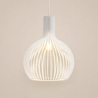 Lustre Bois Cloche Blanc - packshot