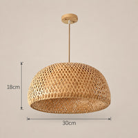 Lustre Rotin Petit Dôme - dimensions