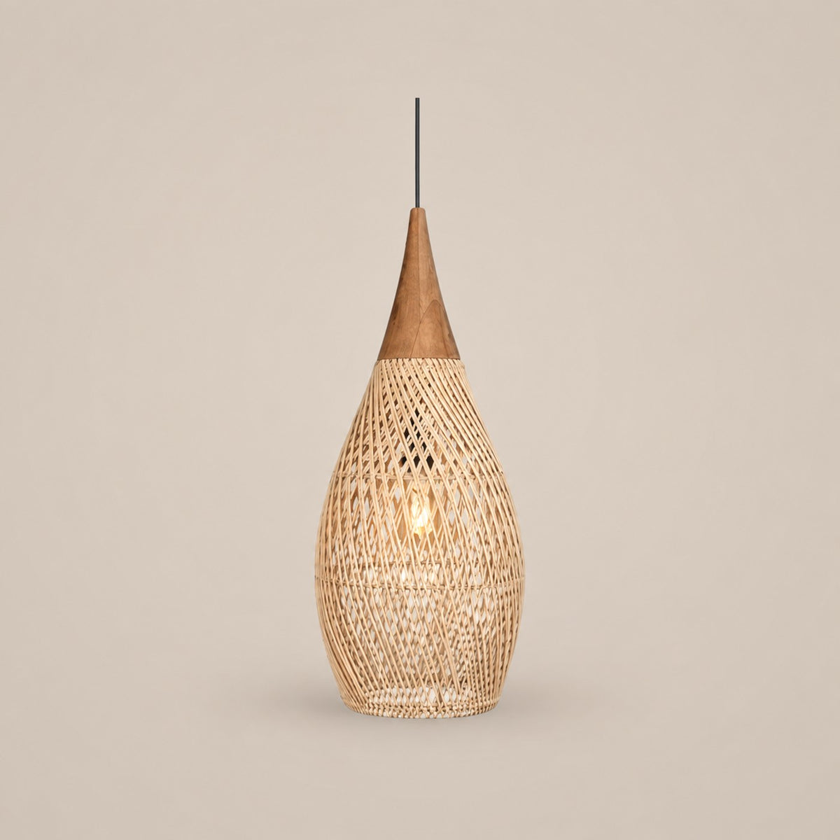 Lustre Rotin Goutte d'Eau - packshot