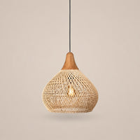 Lustre Rotin Cloche Inversée - packshot