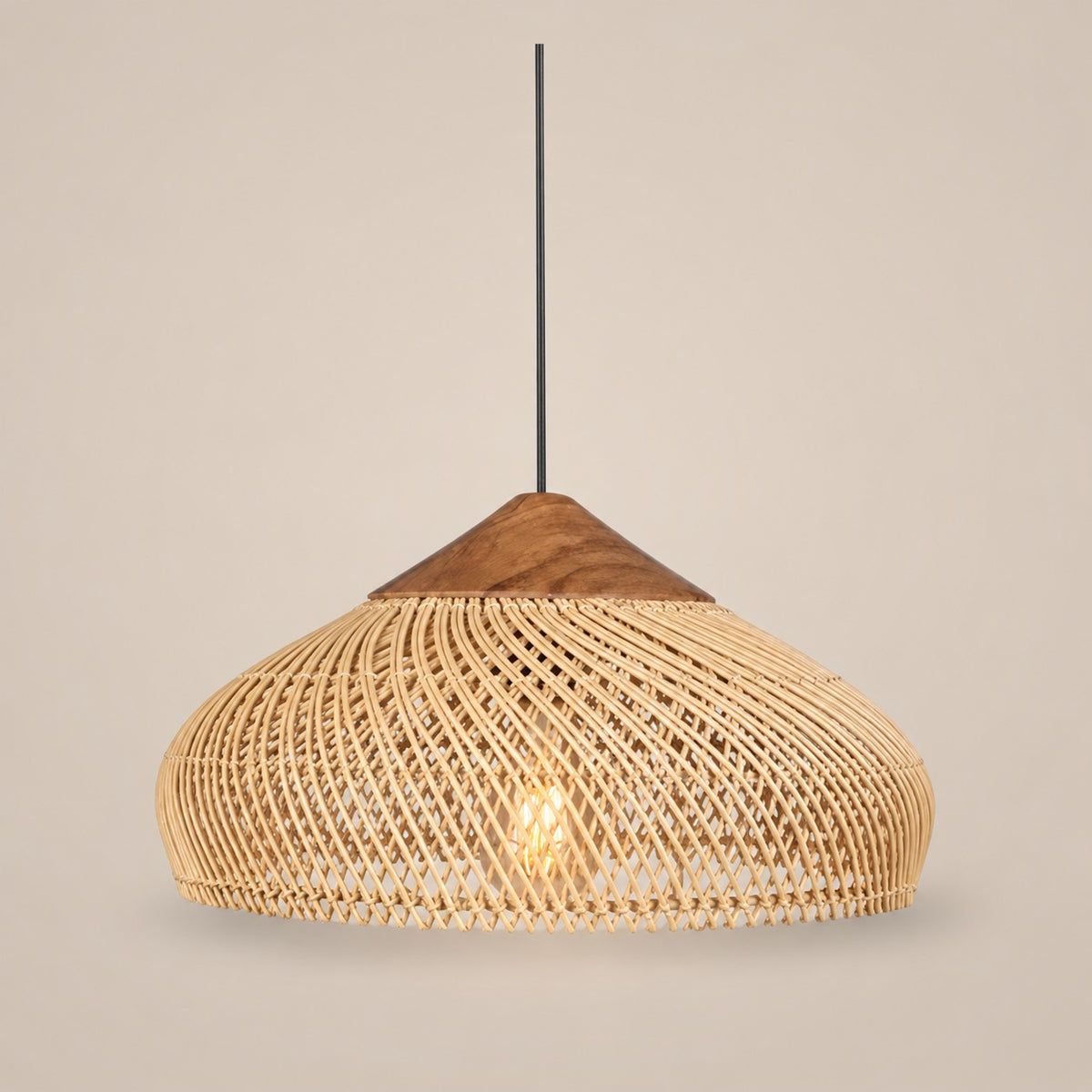 Lustre Rotin Soucoupe - packshot