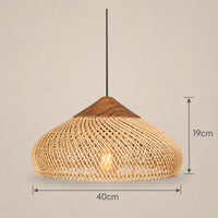 Lustre Rotin Soucoupe - dimensions