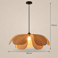Lustre Fleur Rotin - dimensions