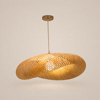Lustre Grand Ovale Rotin - packshot