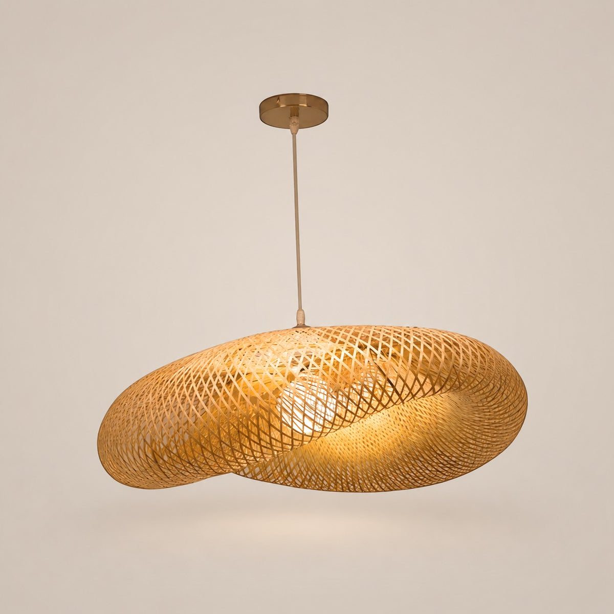 Lustre Grand Ovale Rotin - packshot