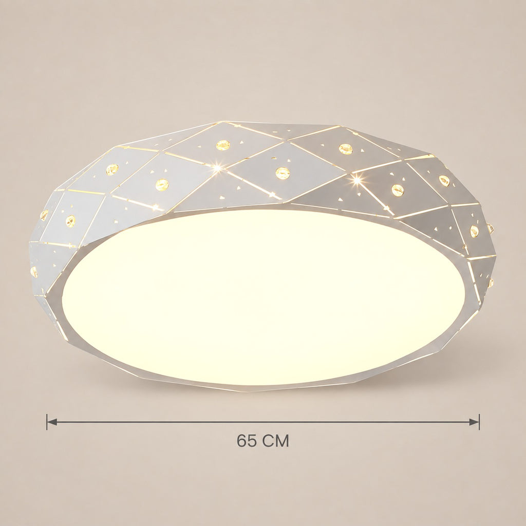 Lustre Chambre Grand Rond Blanc - dimensions