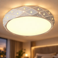 Lustre Chambre Rond Blanc - zoom
