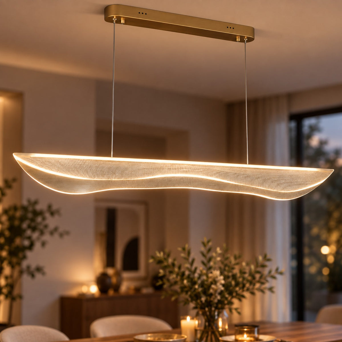 Lustre Salon Moderne Flottant - zoom