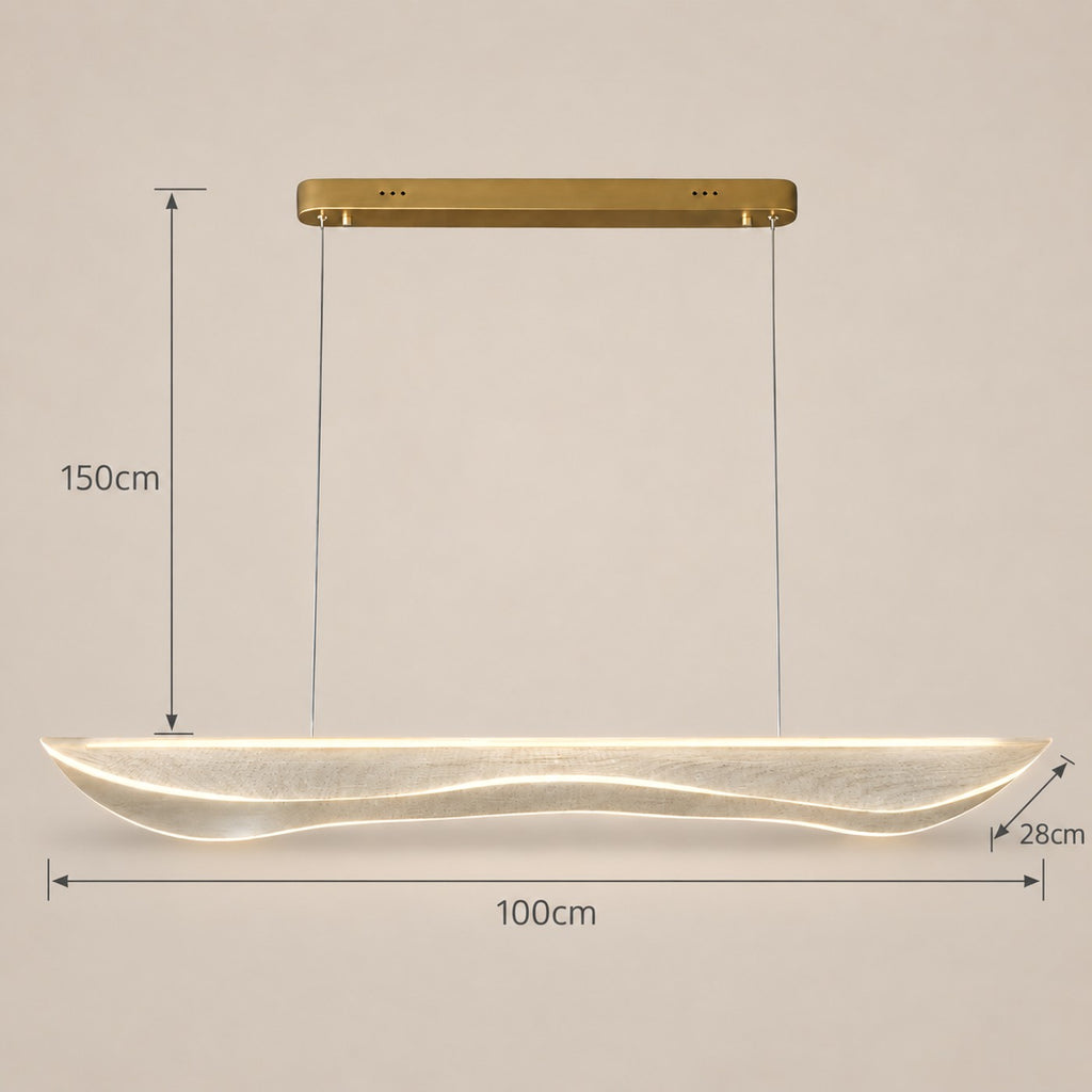 Lustre Salon Moderne Flottant - dimensions