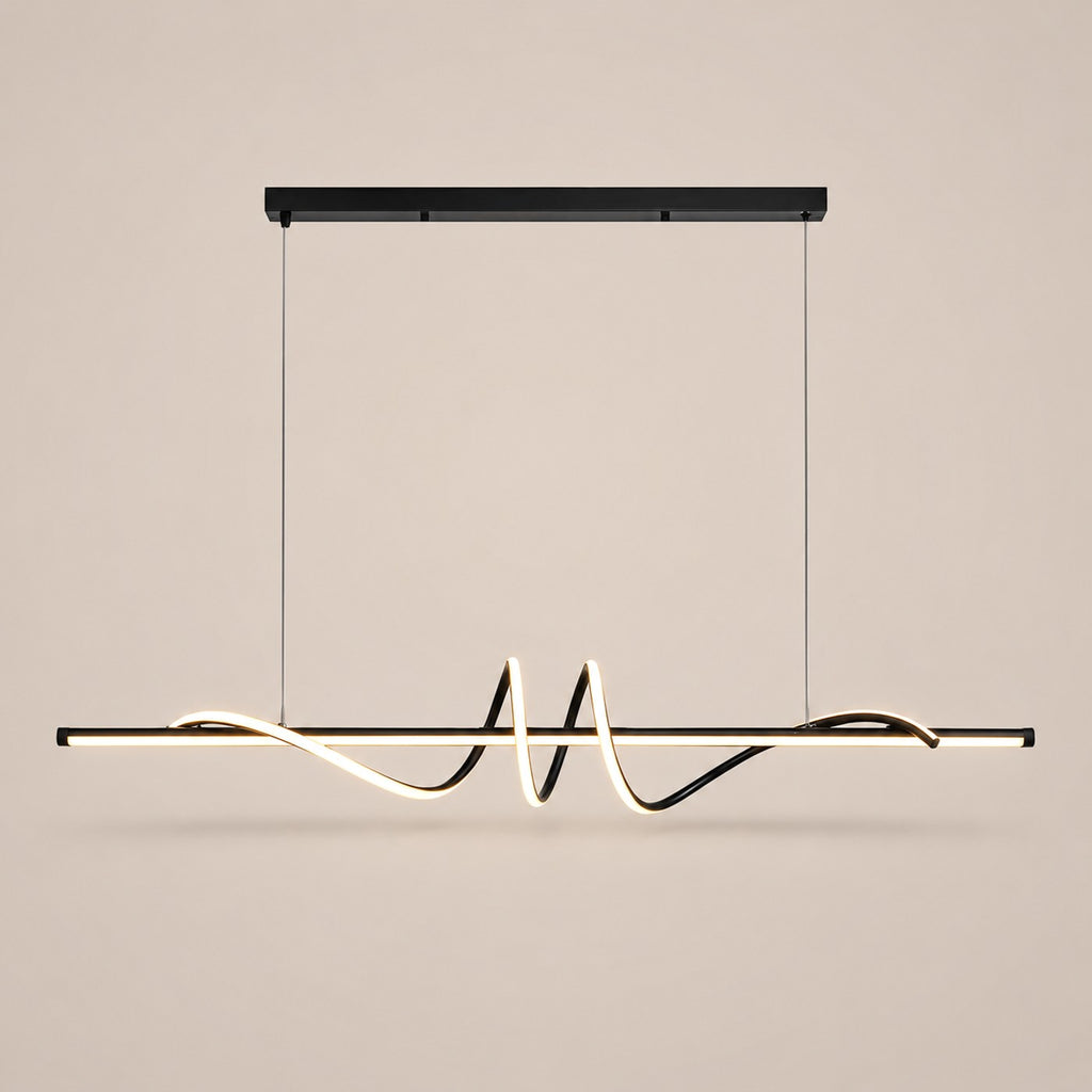 Lustre Moderne Onde Noir - packshot