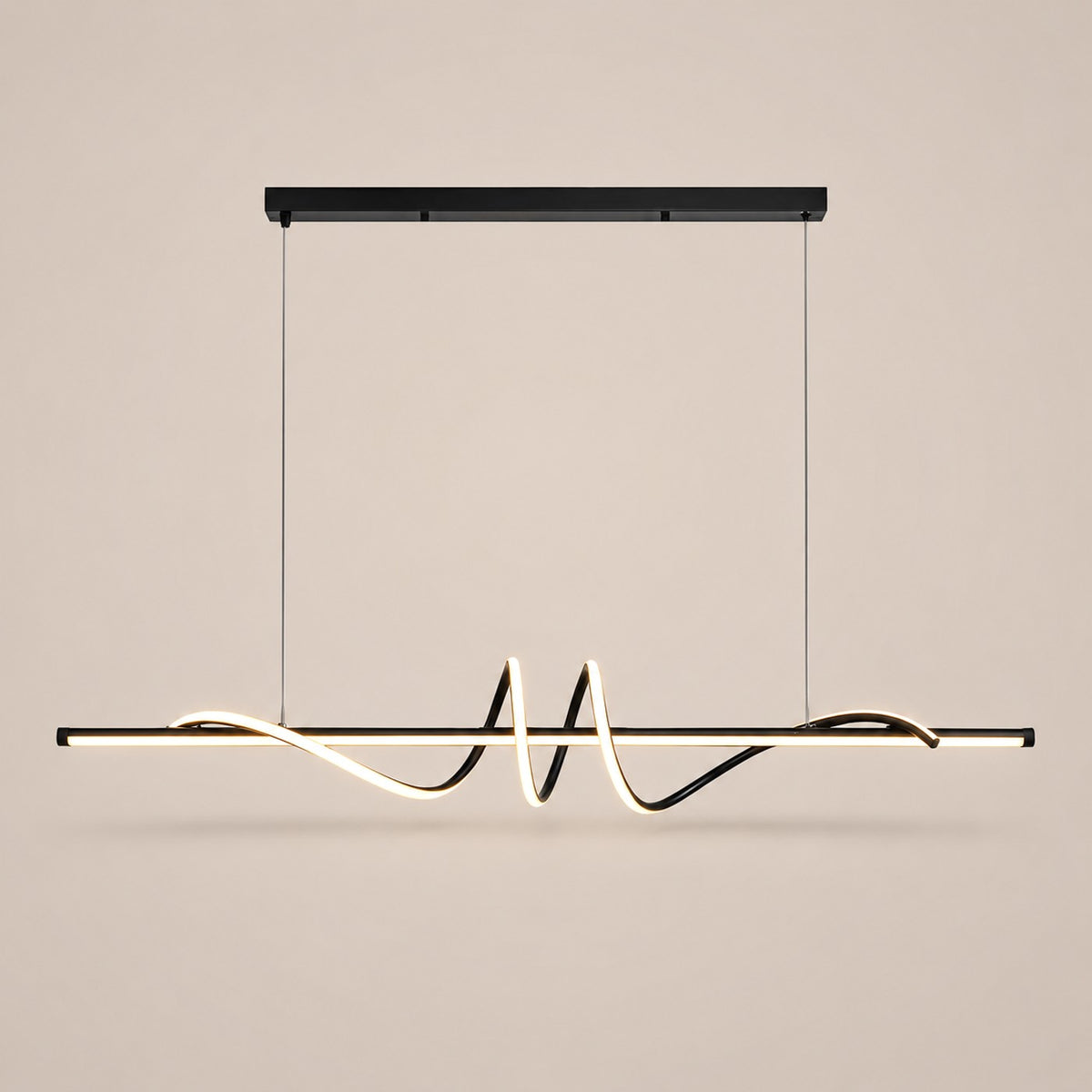 Lustre Moderne Onde Noir - packshot