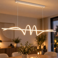 Lustre Moderne Onde Blanc - zoom