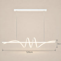 Lustre Moderne Onde Blanc - dimensions