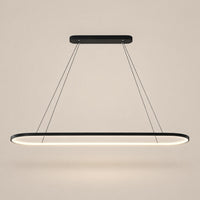 Lustre Moderne Ovale Noir - packshot