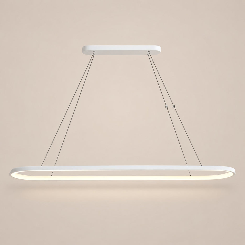 Lustre Moderne Ovale Blanc - packshot