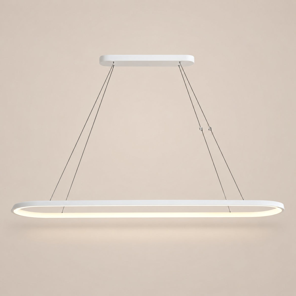 Lustre Moderne Ovale Blanc - packshot