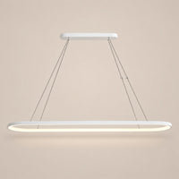 Lustre Moderne Ovale Blanc - packshot