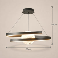 Lustre Salon Lune Noir - dimensions
