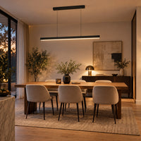 Lustre Moderne Barre Noir - ambiance