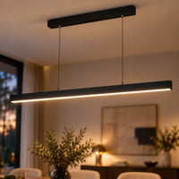 Lustre Moderne Barre Noir - zoom