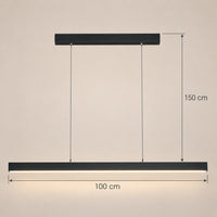 Lustre Moderne Barre Noir - dimensions