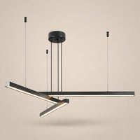 Lustre Moderne 3 Barre Noir - packshot